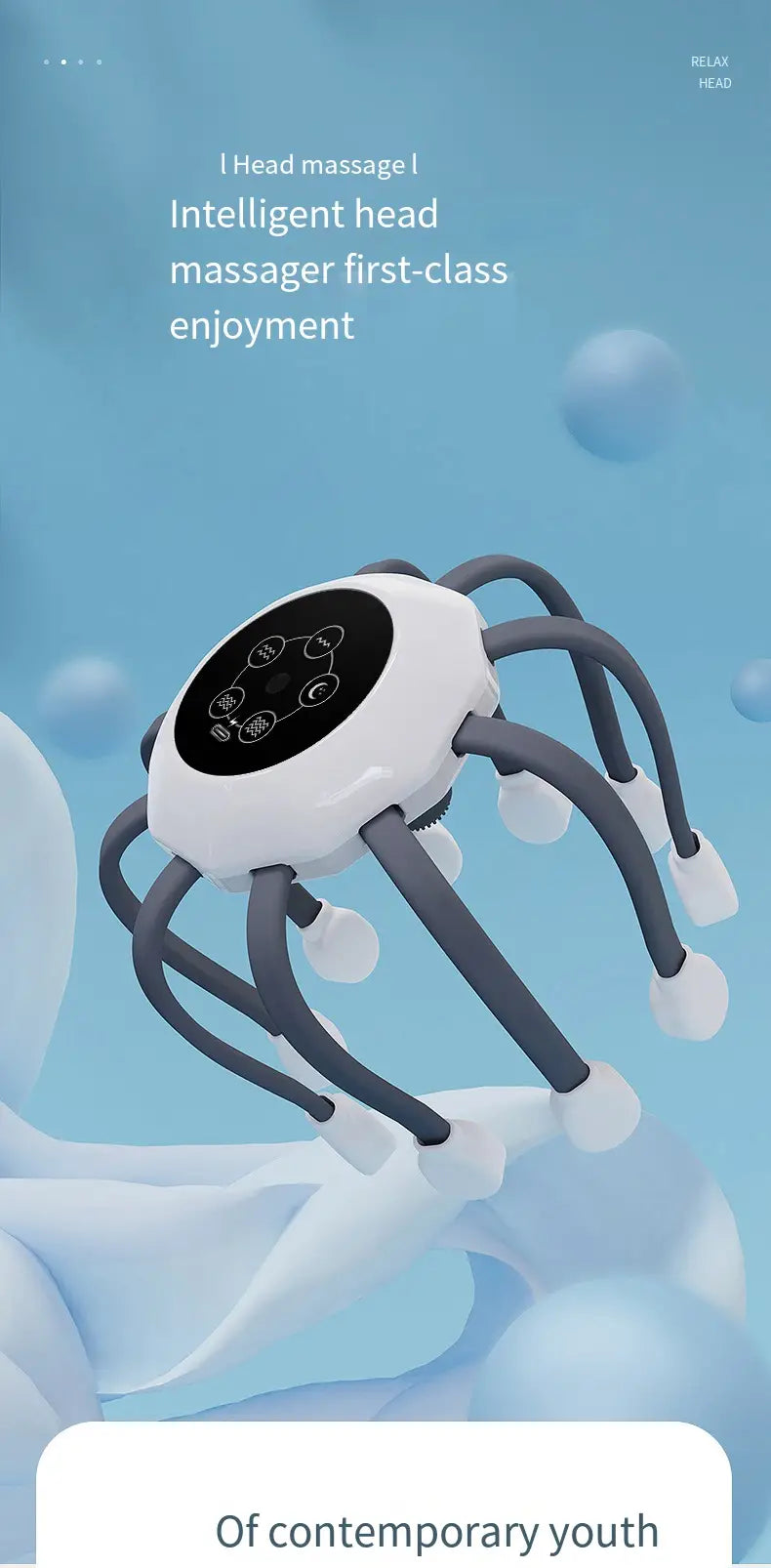 Elektrische Hoofdmassager – Ontspanning & Doorbloeding