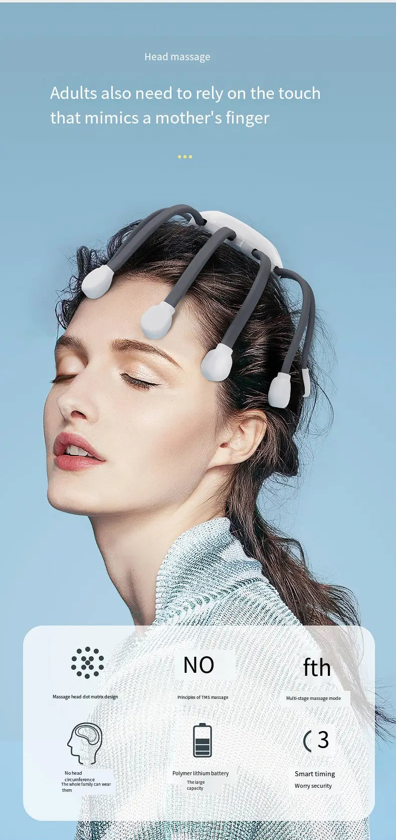 Elektrische Hoofdmassager – Ontspanning & Doorbloeding