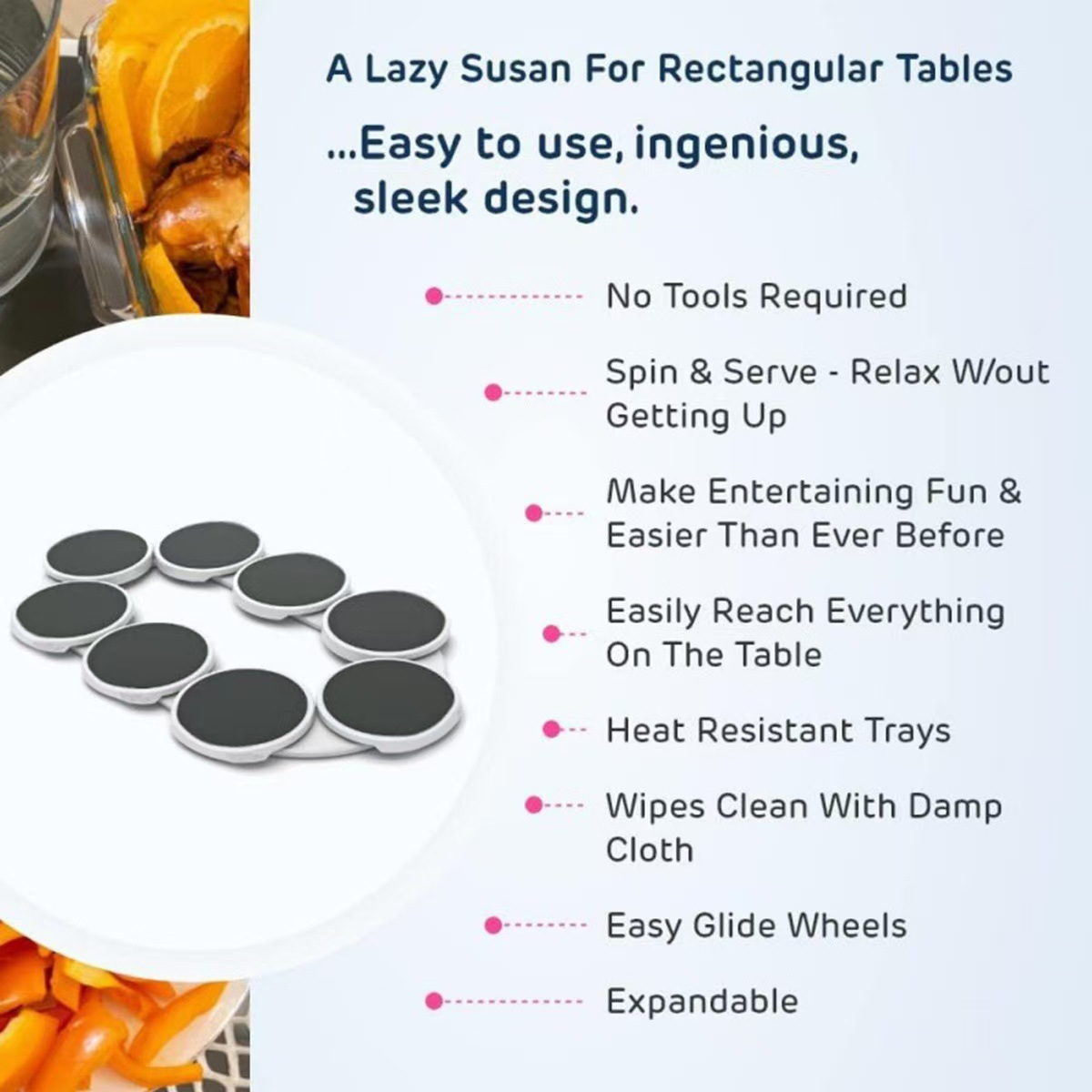 EasyTurn Draaiplateau – Eettafel Organizer