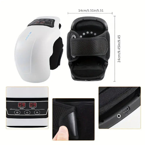 Elektrische Kniemassager met Warmte en Vibratie