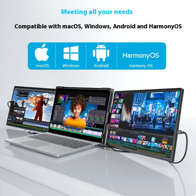 Flex View 14.1" Draagbare Dual-Screen Monitor