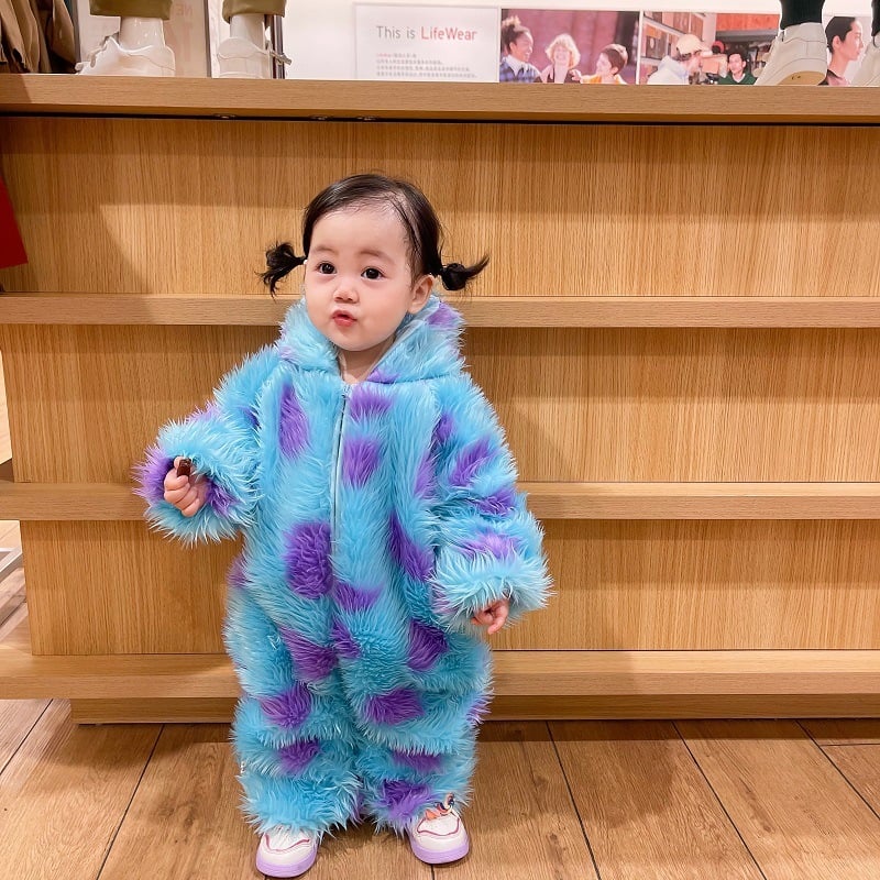 Schattig Dieren Baby Jumpsuit met Capuchon en Rits